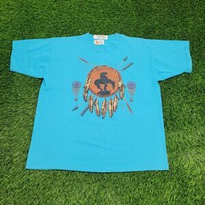 Vintage Native-American Shirt L/XL 23x27 End-Of-Trail
